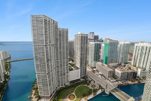 300 Biscayne Blvd Way Unit 4206W, Miami, FL 33131 - tiled empty room featuring a wall of windows and a water view