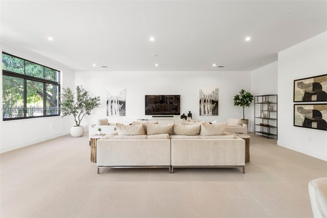7285 SW 72nd Ter, Miami, FL 33143 - living room with recessed lighting and baseboards