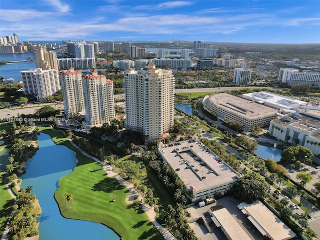 19501 W Country Club Dr Unit 1006, Aventura, FL 33180 - aerial view featuring a city view and a water view