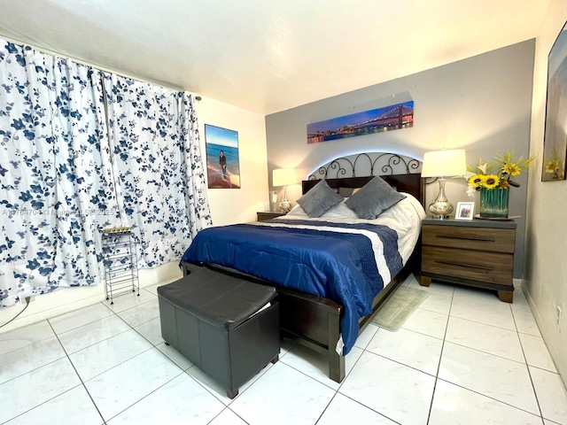 view of tiled bedroom