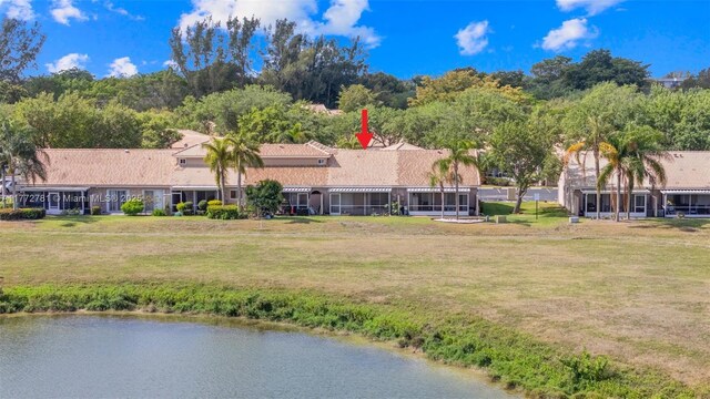 3171 Holiday Springs Blvd Unit 31-5, Margate, FL 33063 - drone / aerial view featuring a water view