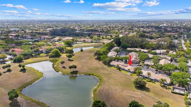 3171 Holiday Springs Blvd Unit 31-5, Margate, FL 33063 - drone / aerial view featuring a water view
