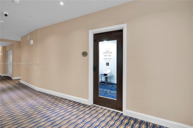 244 Biscayne Blvd Unit 206, Miami, FL 33132 - corridor featuring carpet floors, baseboards, and recessed lighting