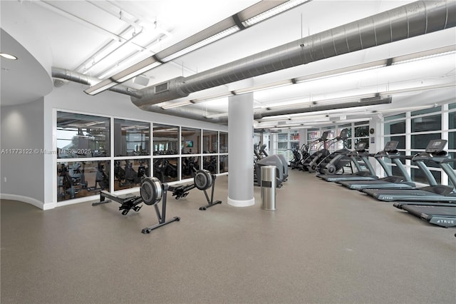 244 Biscayne Blvd Unit 206, Miami, FL 33132 - workout area with baseboards