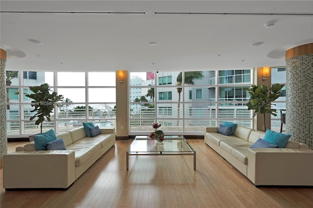 244 Biscayne Blvd Unit 206, Miami, FL 33132 - common area featuring a wall of windows