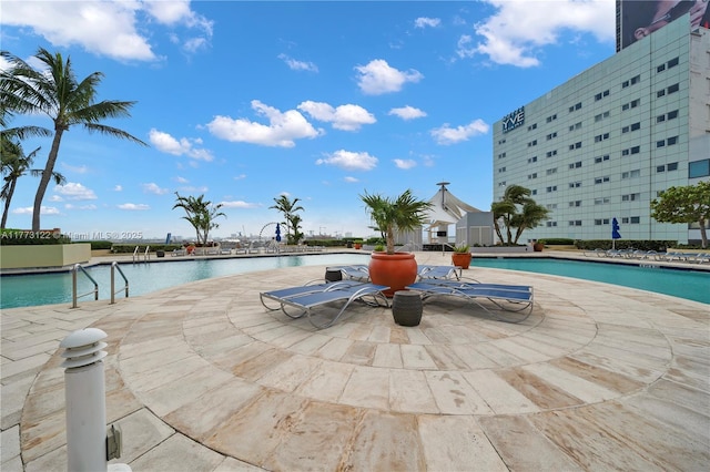 244 Biscayne Blvd Unit 206, Miami, FL 33132 - community pool with a patio area