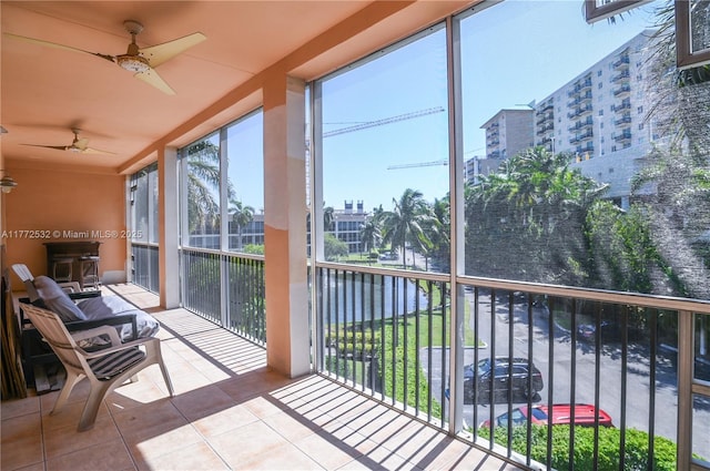 85 Gulfstream Rd Unit 304A, Dania Beach, FL 33004 - sunroom with tile patterned floors