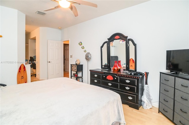 85 Gulfstream Rd Unit 304A, Dania Beach, FL 33004 - bedroom featuring light wood-style floors and ceiling fan