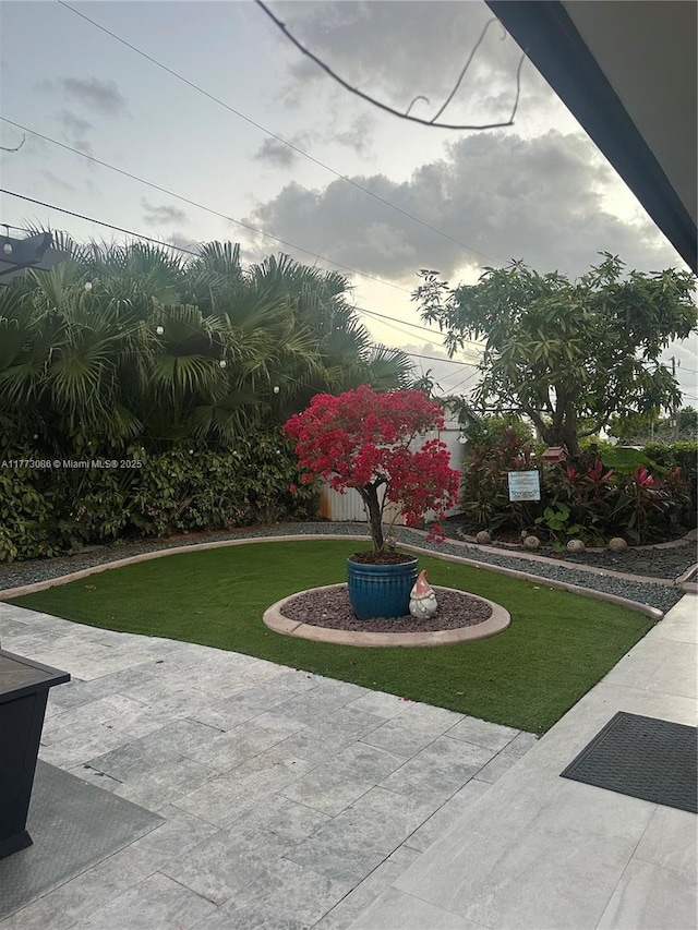 11845 SW 3rd St, Miami, FL 33184 - yard at dusk with a patio area