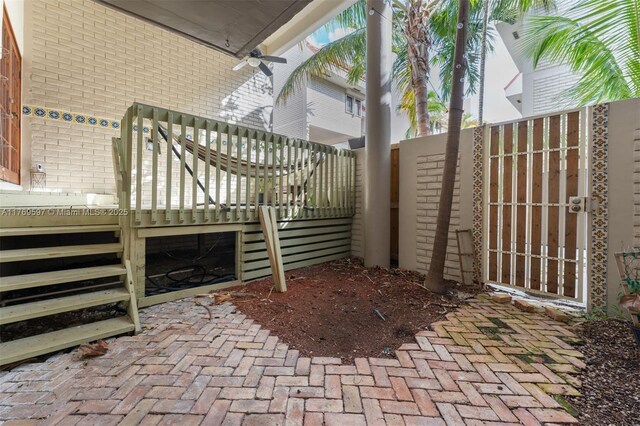 1401 NE 9th St Unit 26, Fort Lauderdale, FL 33304 - view of patio / terrace featuring fence