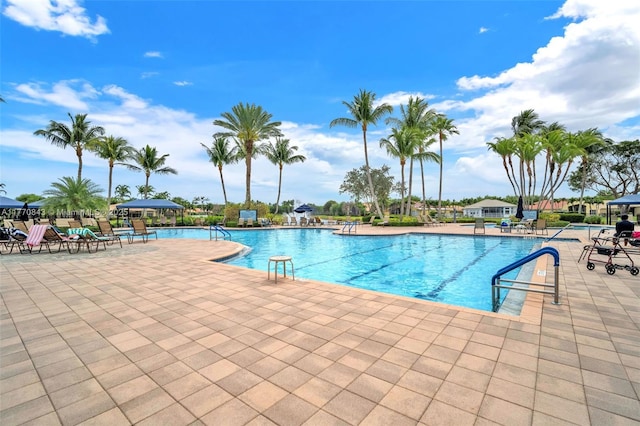 6843 Montrose Way, Boynton Beach, FL 33437 - community pool featuring a patio area
