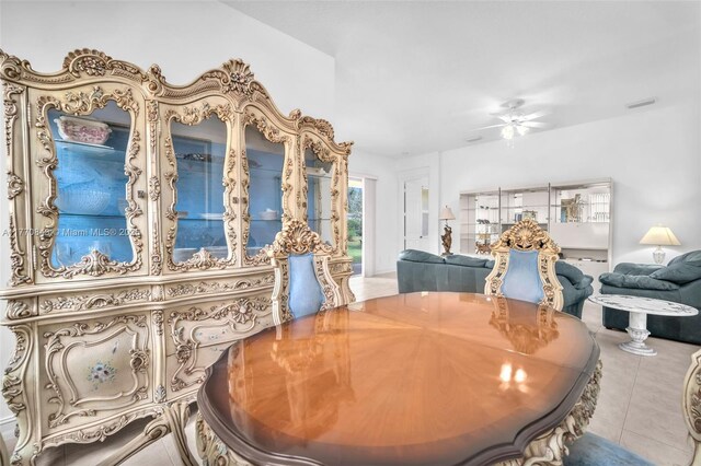 6843 Montrose Way, Boynton Beach, FL 33437 - tiled dining area with a ceiling fan