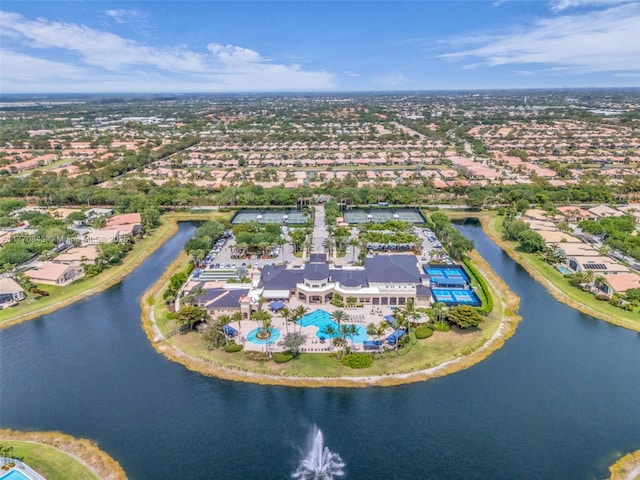6843 Montrose Way, Boynton Beach, FL 33437 - aerial view of a pool and a nearby body of water