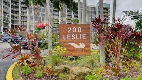 view of community sign