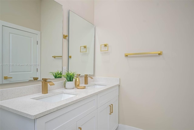 full bathroom featuring double vanity