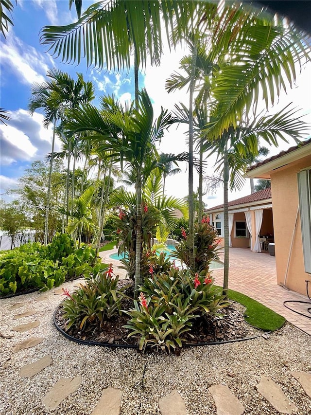 view of patio featuring an outdoor pool