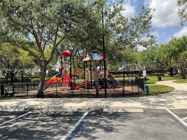 community playground featuring fence