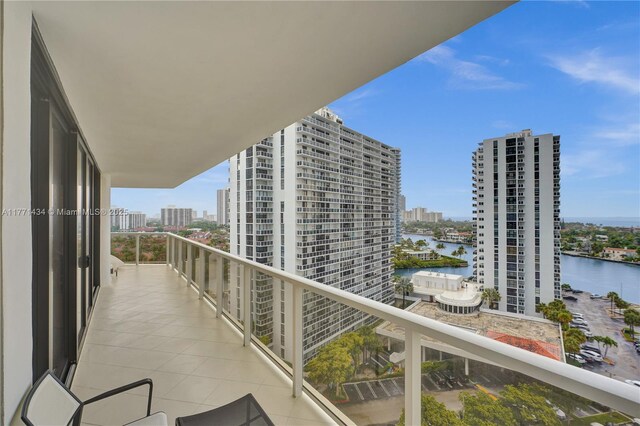 20281 E Country Club Dr Unit 1002, Aventura, FL 33180 - balcony with a water view and a view of city