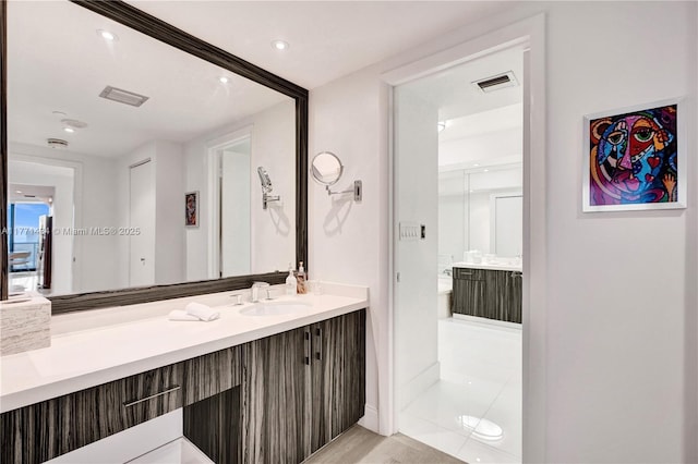 20281 E Country Club Dr Unit 1002, Aventura, FL 33180 - full bath featuring vanity and tile patterned flooring