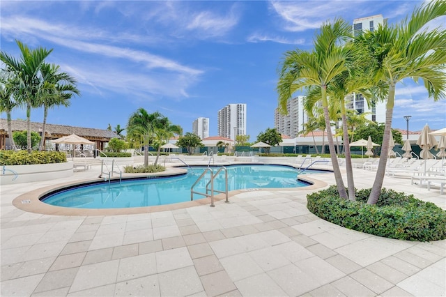 20281 E Country Club Dr Unit 1002, Aventura, FL 33180 - community pool featuring a gazebo and a patio