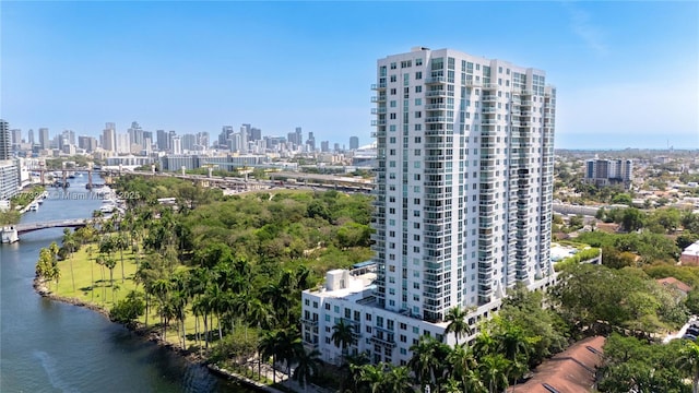 1861 NW S River Dr Unit 1904, Miami, FL 33125 - drone / aerial view featuring a water view and a city view