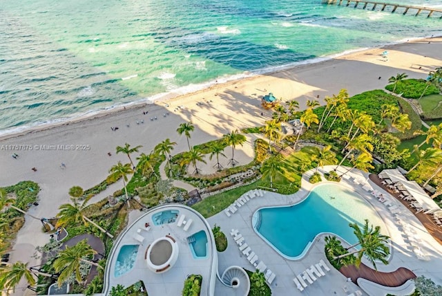 16901 Collins Ave Unit 1404, Sunny Isles Beach, FL 33160 - aerial view of expansive beach and a pool