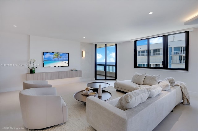 3201 S Ocean Blvd Unit 704, Highland Beach, FL 33487 - living area featuring recessed lighting