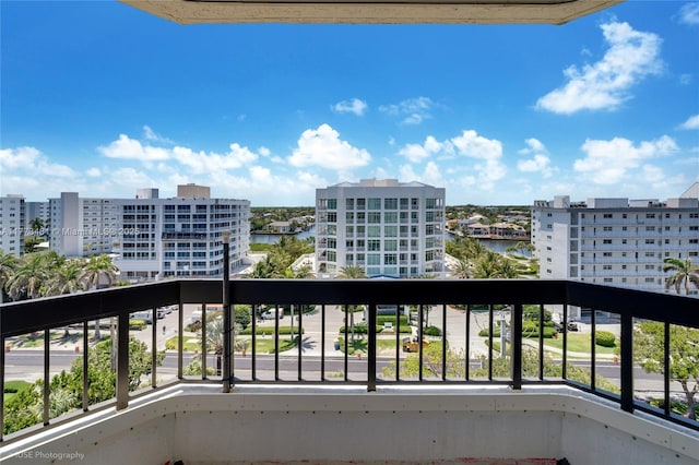 3201 S Ocean Blvd Unit 704, Highland Beach, FL 33487 - balcony with a water view and a city view