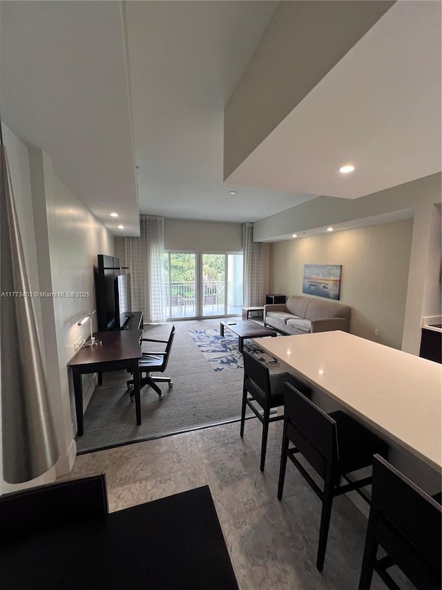 5300 NW 87th Ave Unit 916, Doral, FL 33178 - kitchen featuring carpet floors and recessed lighting