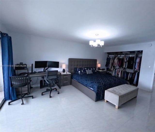 8920 Palm Tree Ln Unit 8920, Pembroke Pines, FL 33024 - bedroom featuring a chandelier and an office area