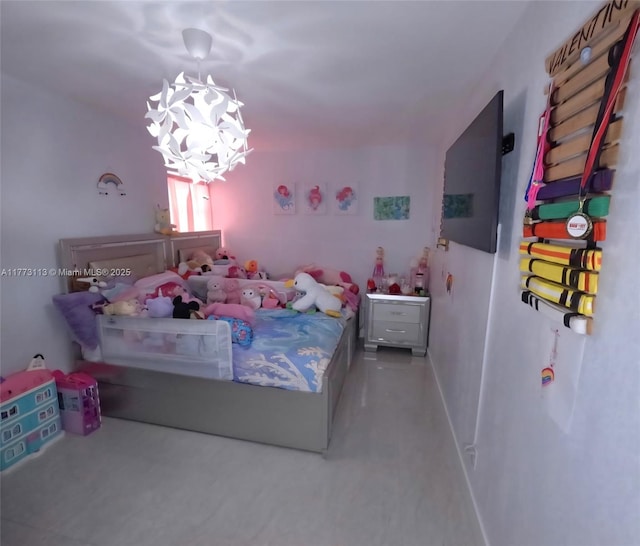 8920 Palm Tree Ln Unit 8920, Pembroke Pines, FL 33024 - bedroom featuring baseboards and a chandelier