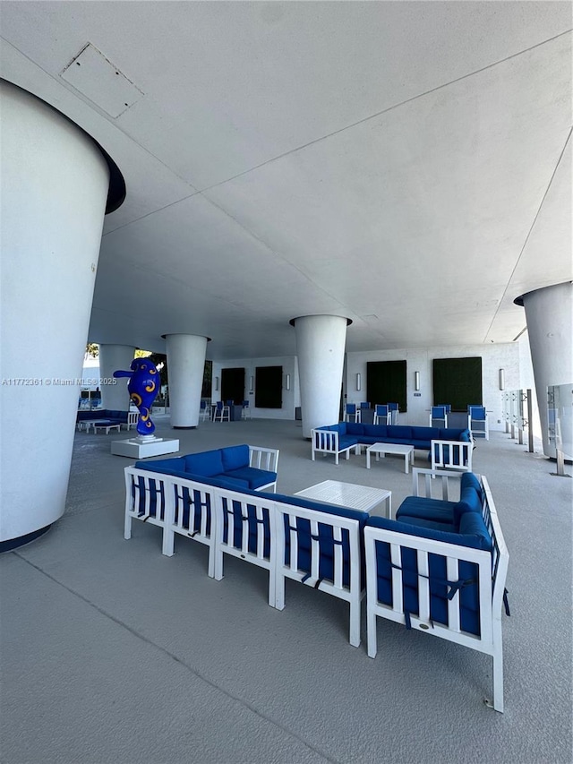 1800 N Bayshore Dr Unit 1404, Miami, FL 33132 - view of patio / terrace featuring an outdoor living space