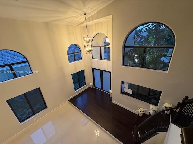 20160 NW 9th Dr, Pembroke Pines, FL 33029 - unfurnished living room with a chandelier