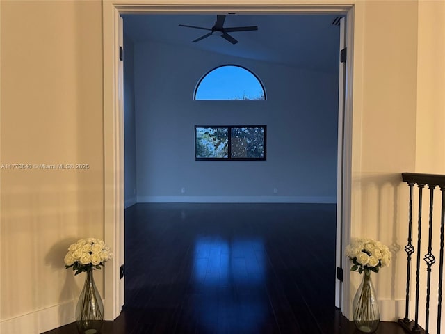 20160 NW 9th Dr, Pembroke Pines, FL 33029 - spare room with a ceiling fan and wood finished floors