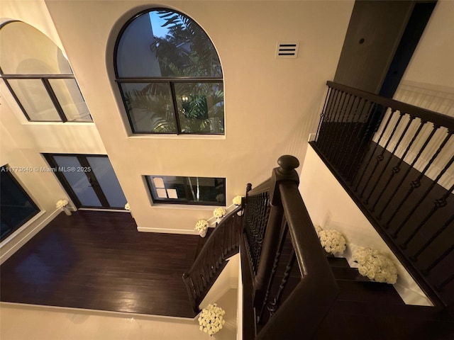 20160 NW 9th Dr, Pembroke Pines, FL 33029 - staircase featuring wood finished floors and baseboards