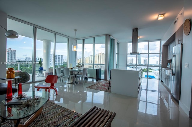 3131 NE 188th St Unit 2-1002, Aventura, FL 33180 - community lobby featuring floor to ceiling windows and a city view