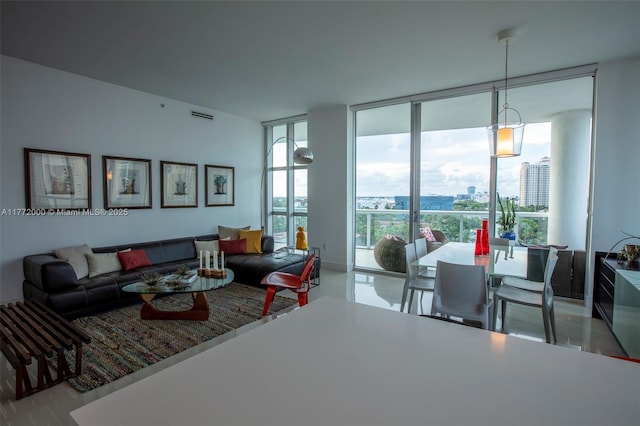 3131 NE 188th St Unit 2-1002, Aventura, FL 33180 - living room featuring a wall of windows