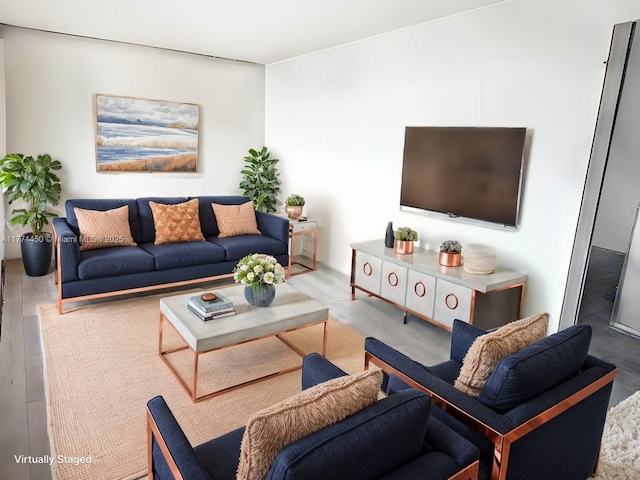 living room featuring wood finished floors