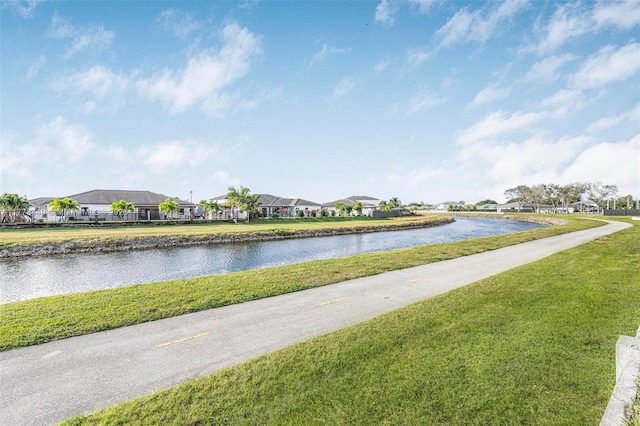 property view of water featuring a residential view