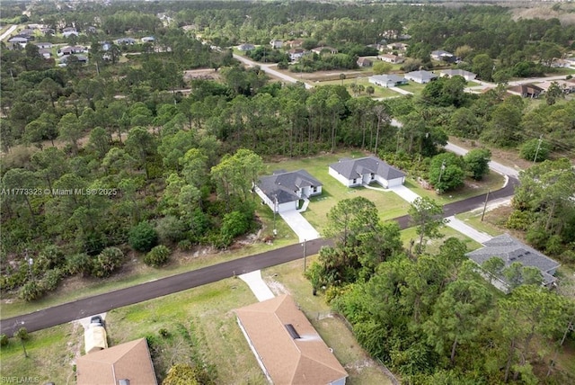 bird's eye view with a residential view