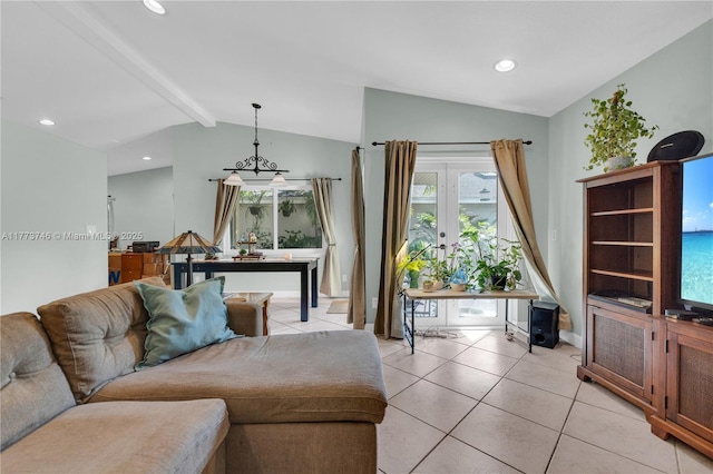13878 SW 151st Ln, Miami, FL 33186 - living room with light tile patterned flooring and recessed lighting