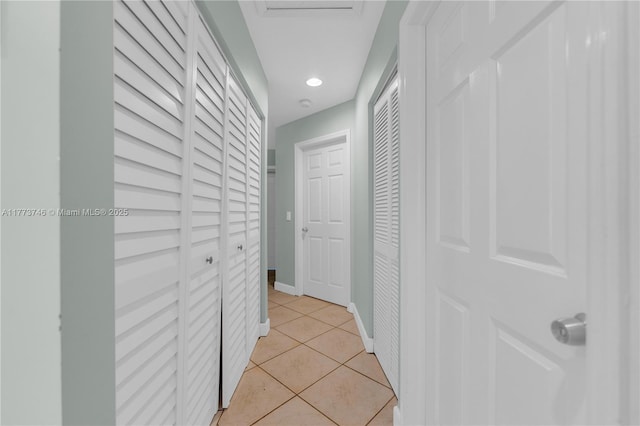 13878 SW 151st Ln, Miami, FL 33186 - corridor featuring light tile patterned flooring and recessed lighting