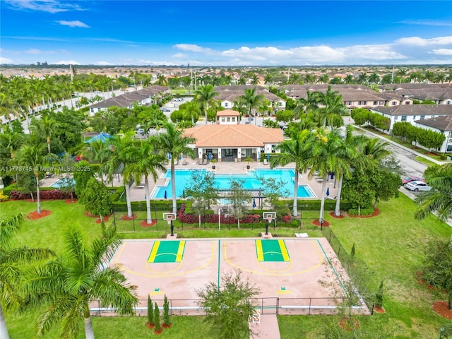 bird's eye view featuring a residential view