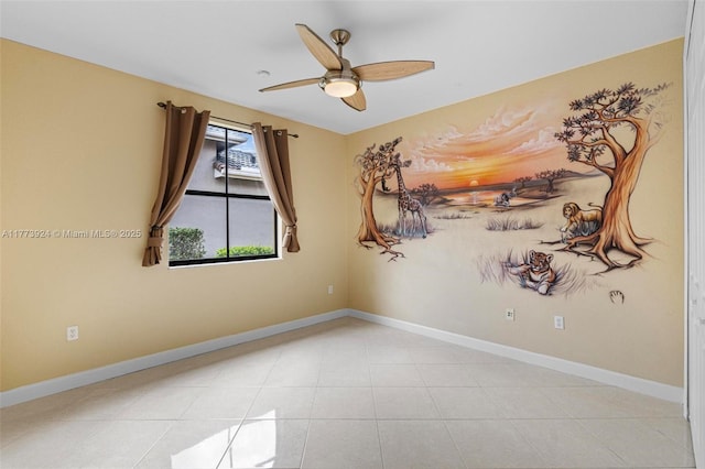 2031 SW 185th Ave, Miramar, FL 33029 - spare room with ceiling fan and baseboards