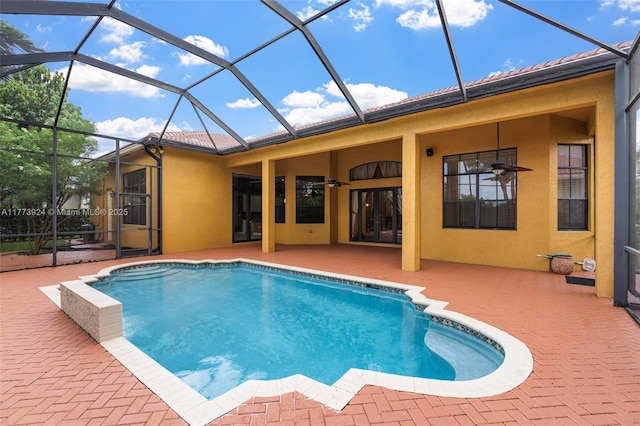 2031 SW 185th Ave, Miramar, FL 33029 - swimming pool featuring a patio area, ceiling fan, and a lanai