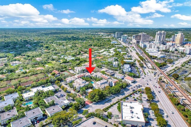 6890 N Kendall Dr Unit B202, Pinecrest, FL 33156 - aerial view of property and surrounding area featuring nearby urban area