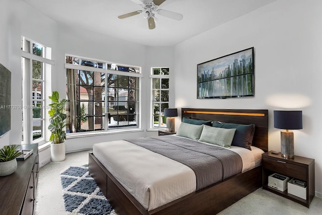 6231 SW 195th Ave, Pembroke Pines, FL 33332 - bedroom featuring carpet, multiple windows, and a ceiling fan