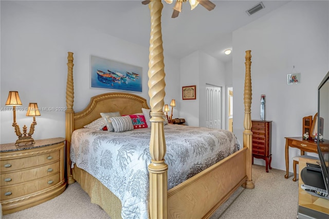6231 SW 195th Ave, Pembroke Pines, FL 33332 - bedroom featuring carpet flooring, a closet, a ceiling fan, and lofted ceiling