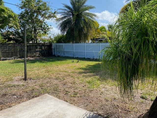view of yard with fence private yard