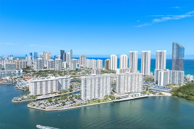 300 Bayview Dr Unit 308, Sunny Isles Beach, FL 33160 - bird's eye view of a large body of water and skyline